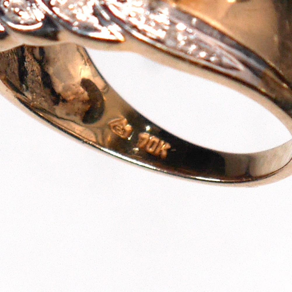 10k Ruby Diamond Cluster Ring In Solid Yellow Gold - image 6